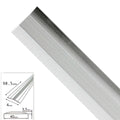 Tapajuntas adhesivo para moquetas metal plata   98,5 cm