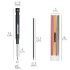 Lápiz carpintero portaminas con 6+1 recargas cera marcadora, tiza marcadora, trazador, rotulador marcador, rotulador obra,