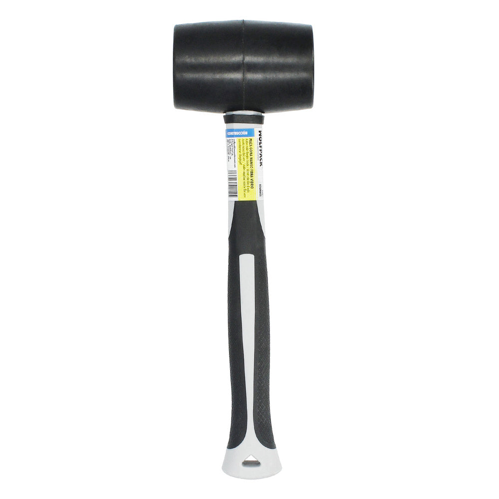 Maço de borracha, cabo de fibra de vidro, 500 g