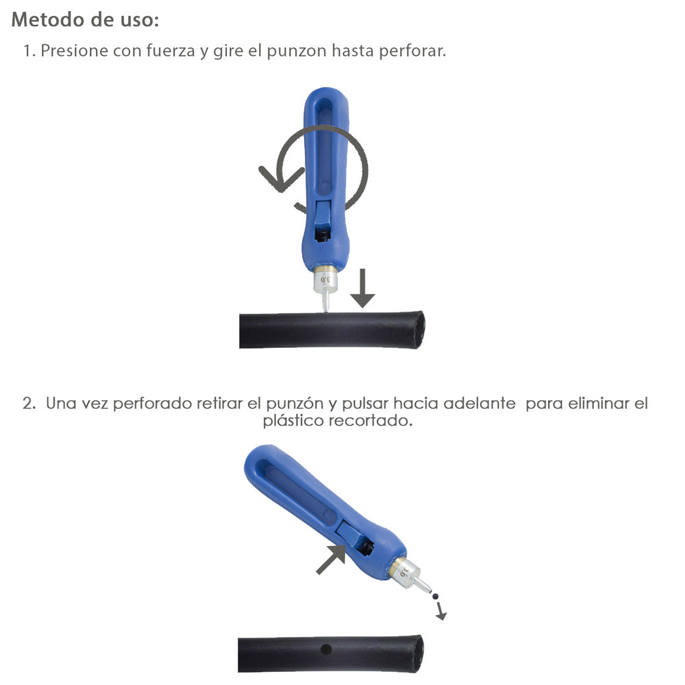 Punch for irrigation tubes / drippers / drip lines ø 3 mm