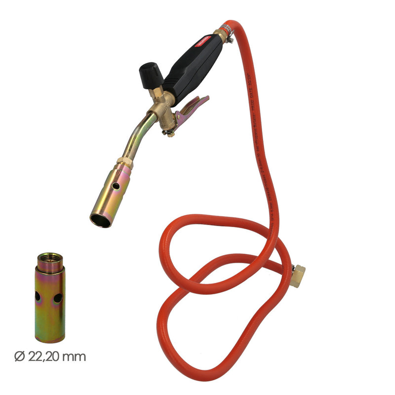 Soplete 3 boquillas con palanca y tubo