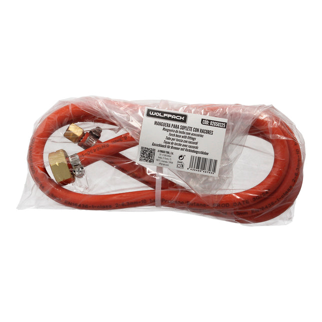 Manguera con racores para soplete wolfpack