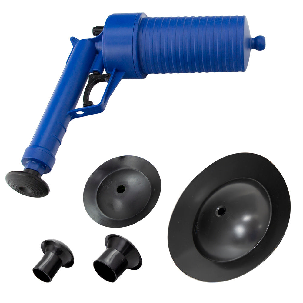 Professional plunger gun with compressed air
