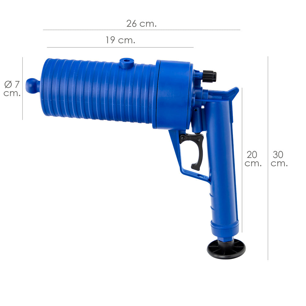 Professional plunger gun with compressed air