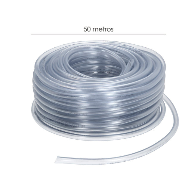 Manguera transparente nivel  8x12 mm. rollo 50 metros