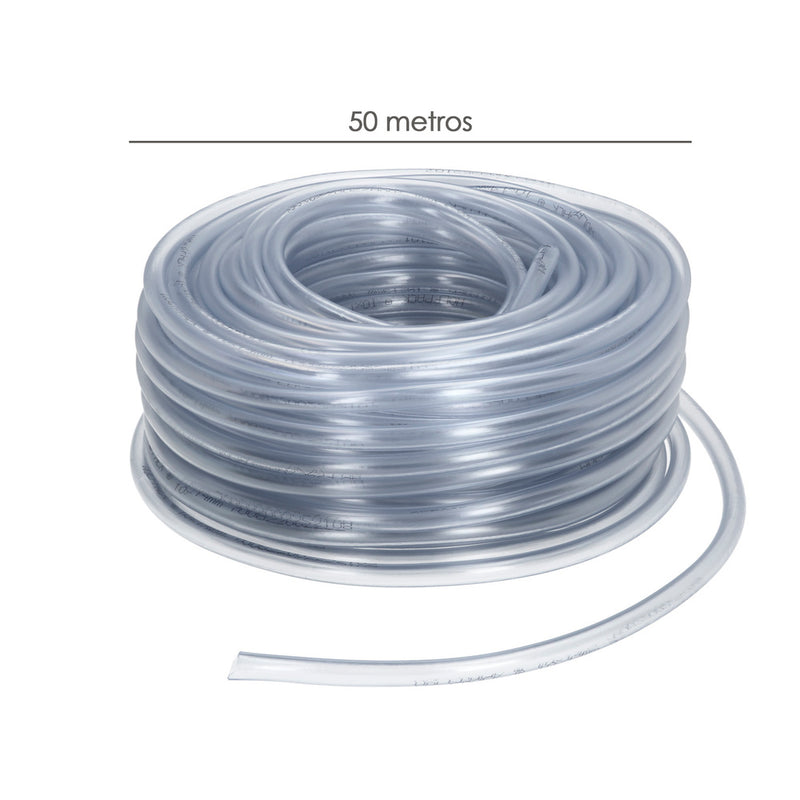 Manguera transparente nivel  8x12 mm. rollo 50 metros