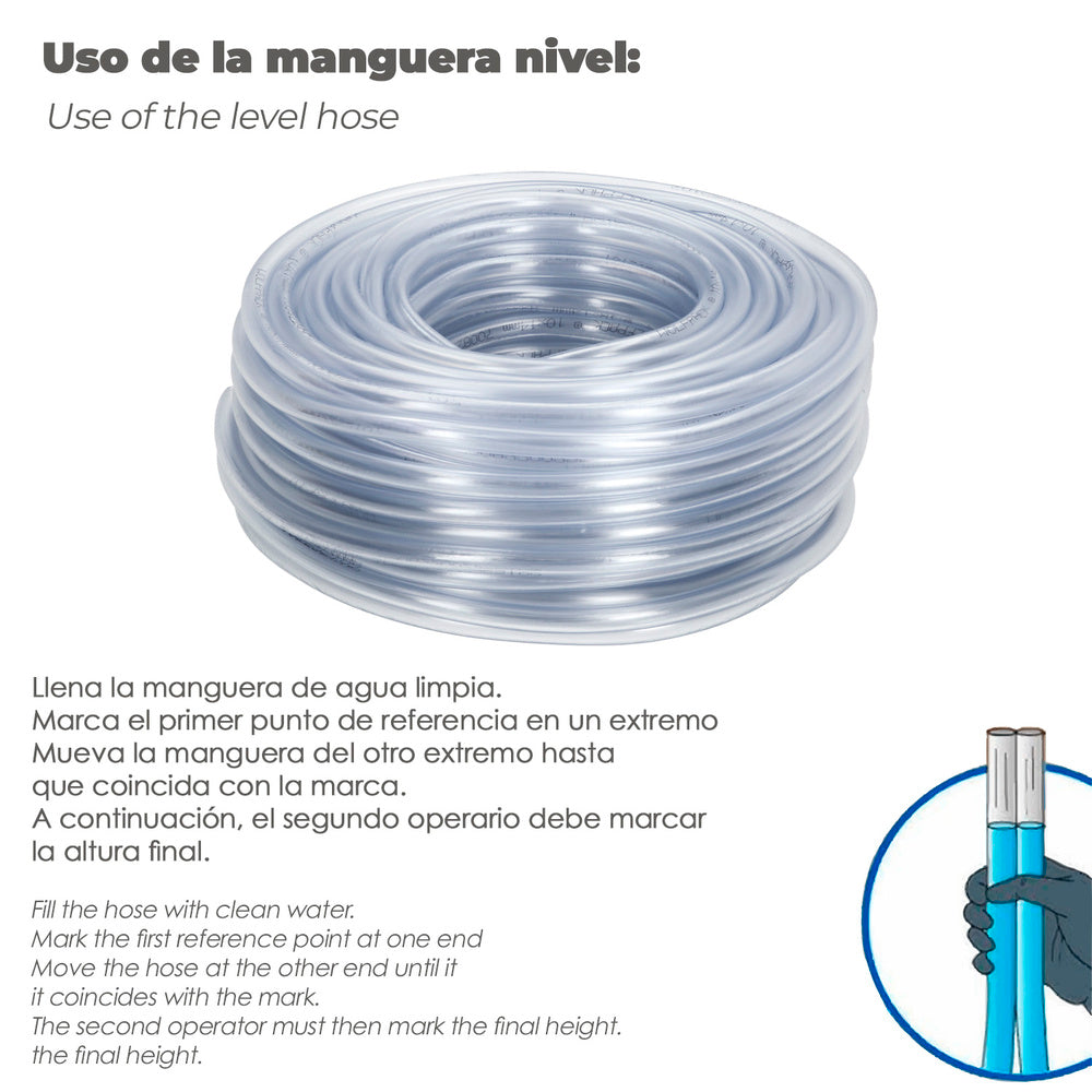 Clear hose level 8x12 mm roll 50 meters