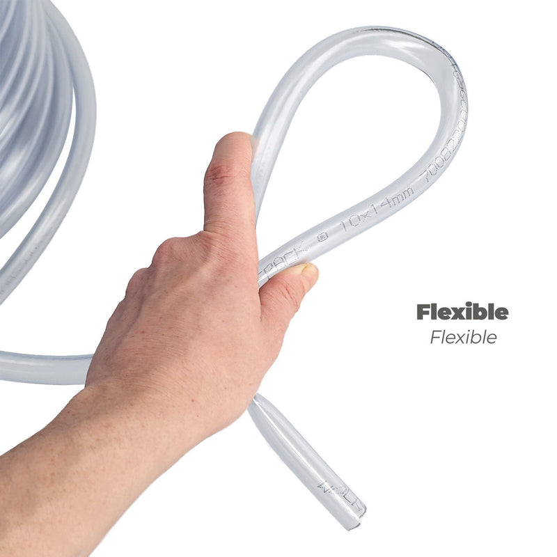 Manguera transparente nivel  8x12 mm. rollo 50 metros