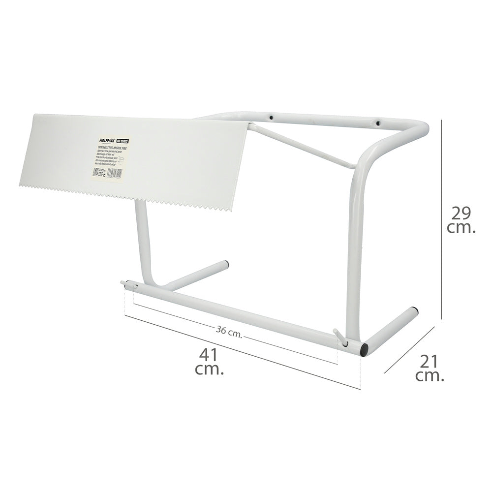 Industrial paper roll holder/dispenser for wall mounting