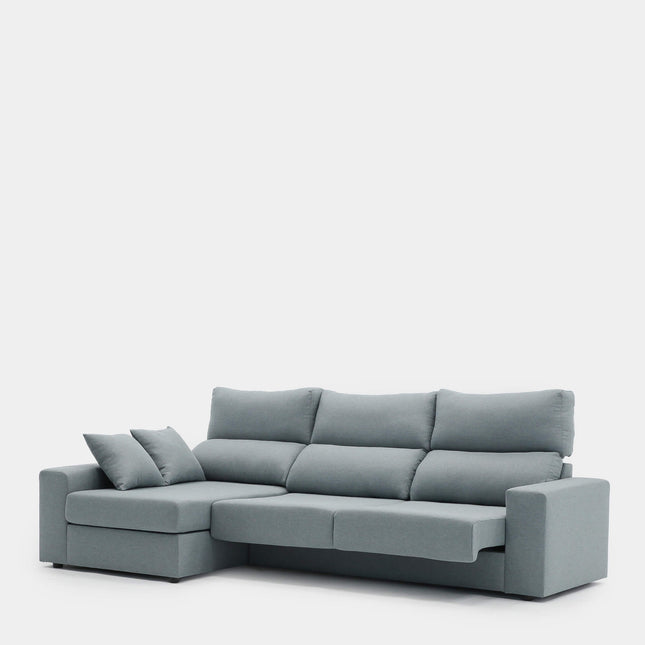 Sofá chaiselongue turquesa en liquidación precio imbatible