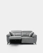 Erika 2-seater compact recliner sofa for small living rooms | grey