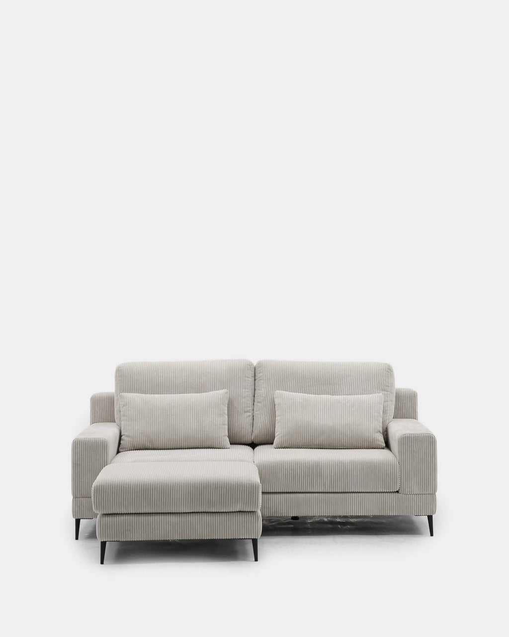 3-seater sofa | beige stain-resistant with pouffe included