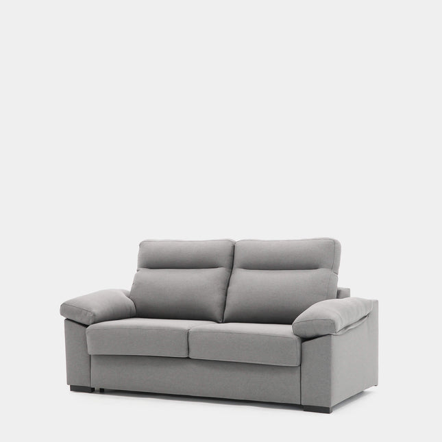 Sofá cama gris con apertura italiana para 3 plazas