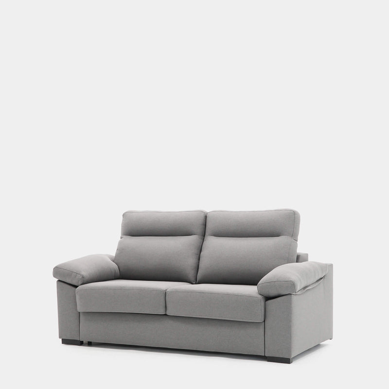 Sofá cama gris con apertura italiana para 3 plazas