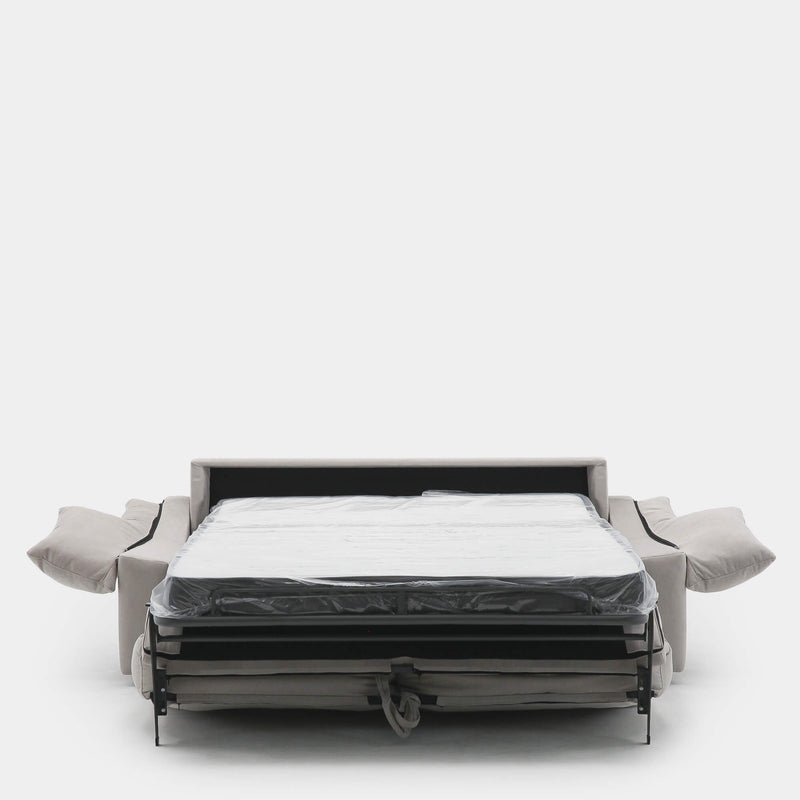 Sofá cama 3 plazas beige antimanchas para salón moderno