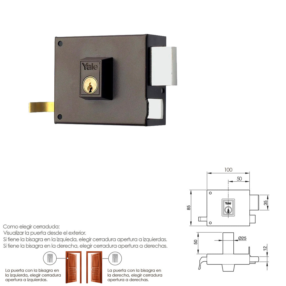 Yale 125-A/HP/10/ Bloqueio Direito