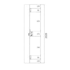 Cerradura yale seguridad 8922-fa/ylhs-6/80 cerradero corto.