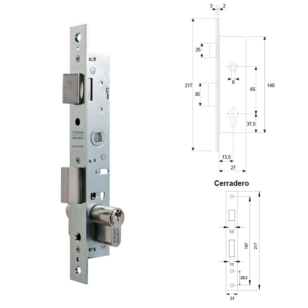 Cerradura tesa 2200-hz/15