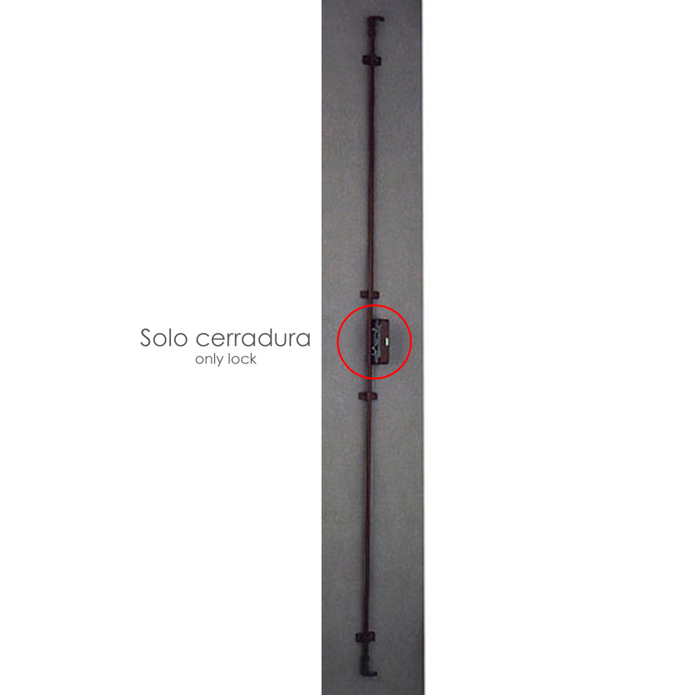 93/ brown espagnolette lock without key