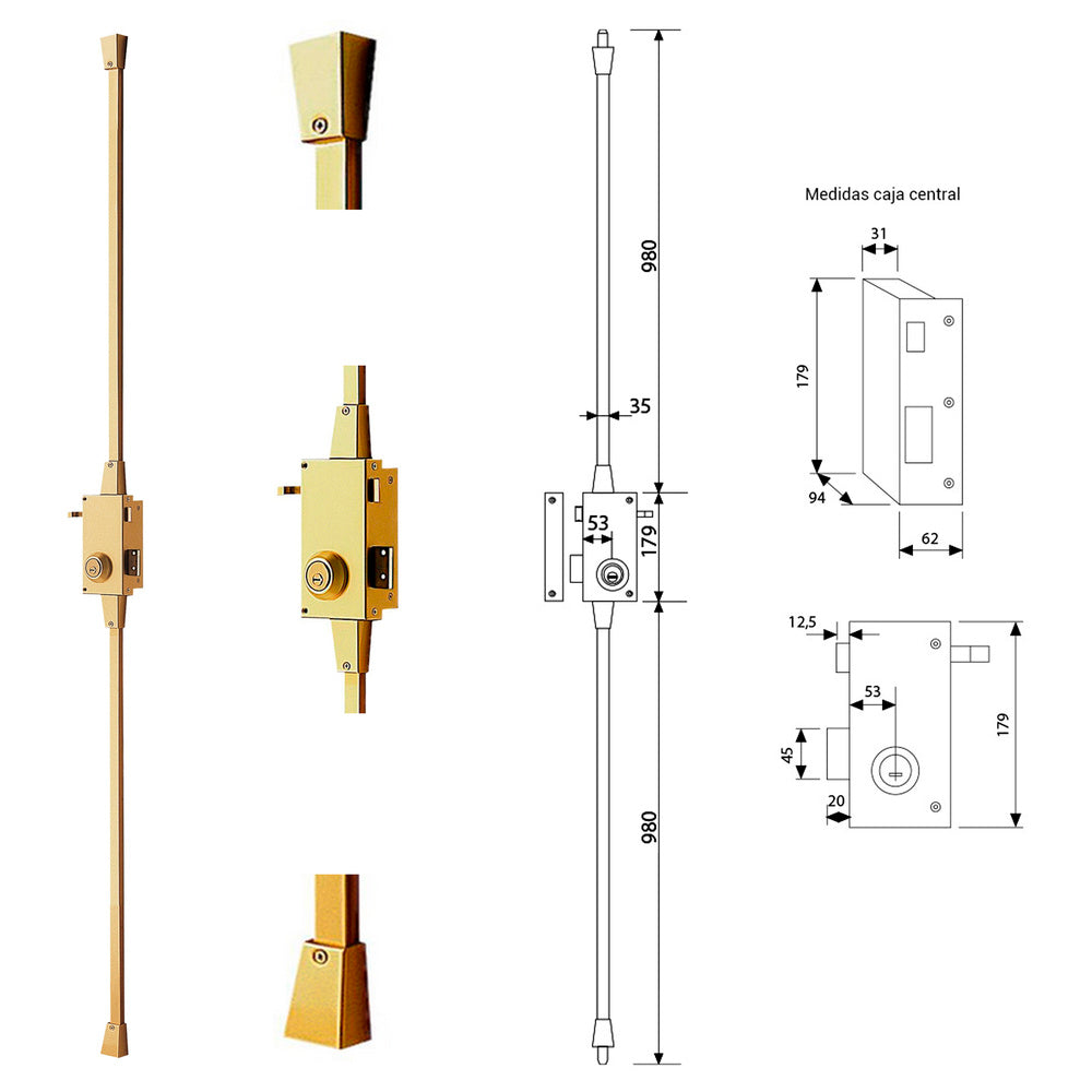 Cerradura tesa seguridad ts30 /t6/iae izquierda