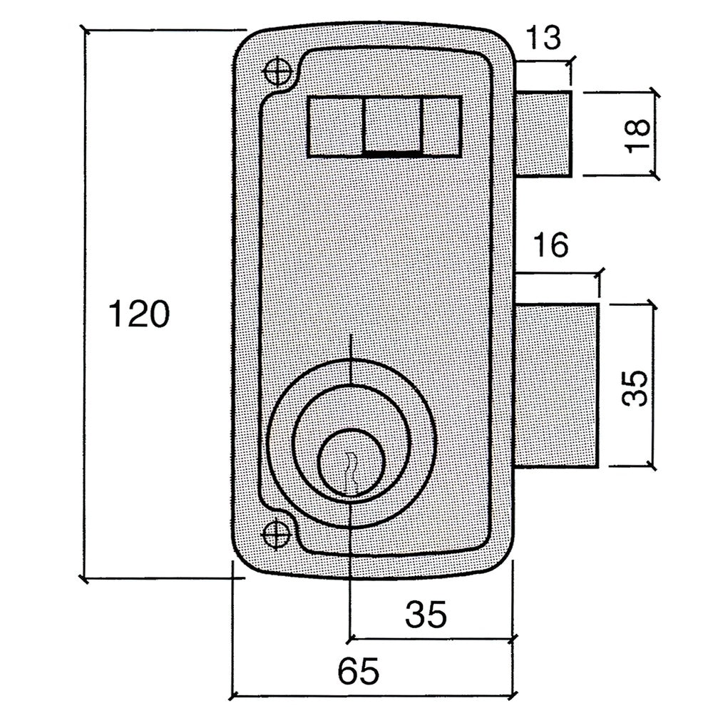 Cerradura ucem 4056-a-hb/65/ derecha