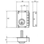 Fechadura JIS 242 11x7 com rosca direita