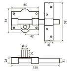 FAC deadbolt lock 301-R/ 80-N