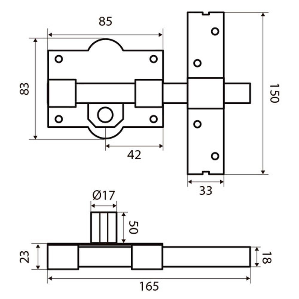 Cerrojo fac 301-l/ 80-p