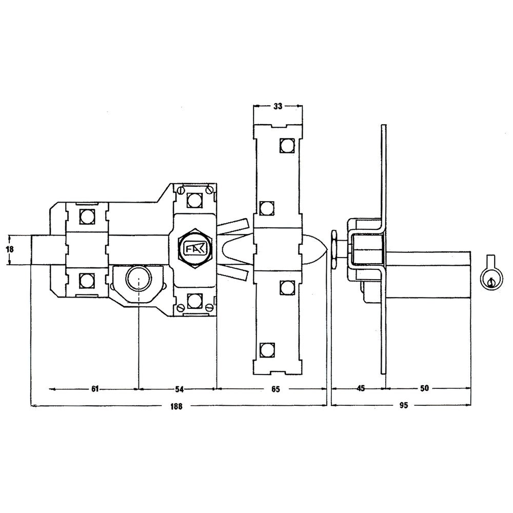 Cerrojo fac 303-l/115-p/ izquierda