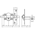 Cerrojo fac 305-r/ 80-n/ izquierda