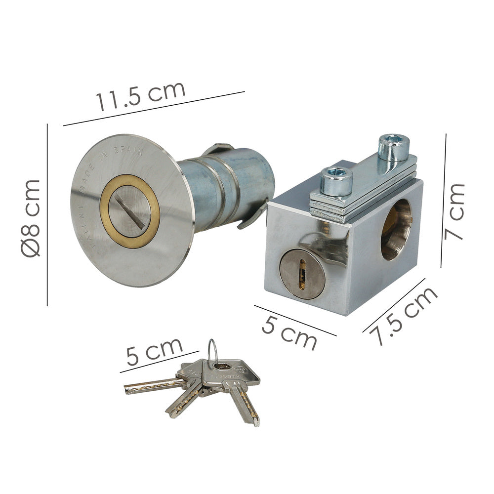 Candado empotrar llave plana c-1 hembra