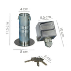 Candado empotrar llave plana c-2 macho