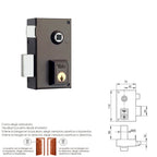 Cerradura yale   56-b/hpr/70/ izquierda