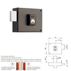 Cerradura yale  124-a/hp/ 8/ izquierda