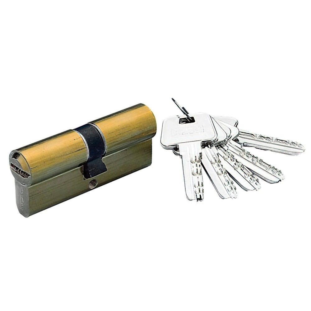 Cilindro de segurança Yale HS-7 30x30/R15.0 com revestimento em latão
