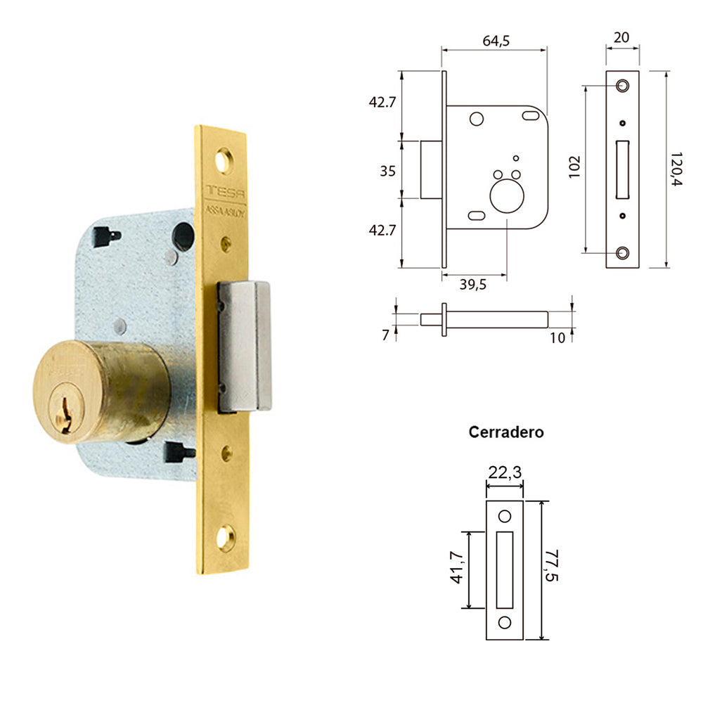fechadura tesa 2001-hl/40