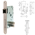 Tesa 2010-P-HN/60 latch with round forend