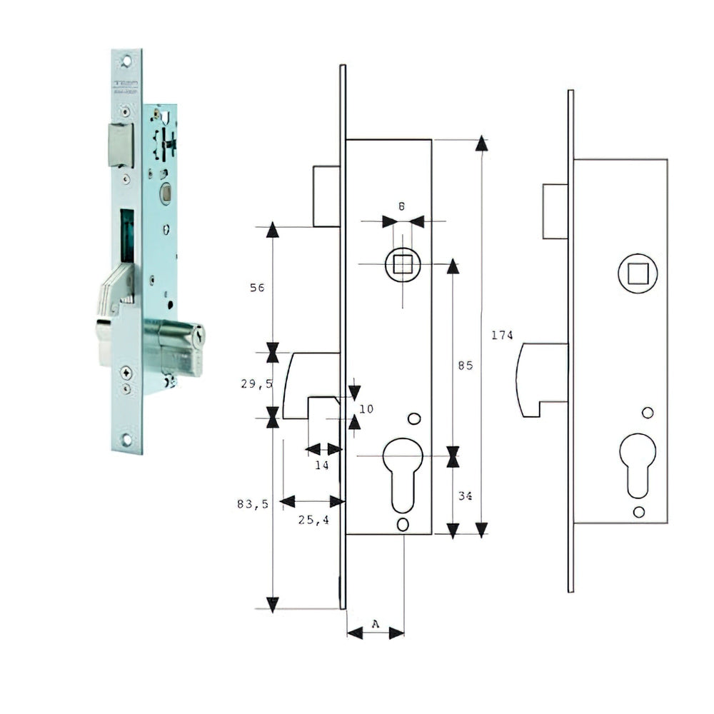fechadura tesa 2240/20/3ai