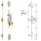 Tesa security lock T2B3 566LE long strike plate 40 He