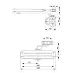 Mola de porta tesa dc110 f2-3 sem retenção prateado