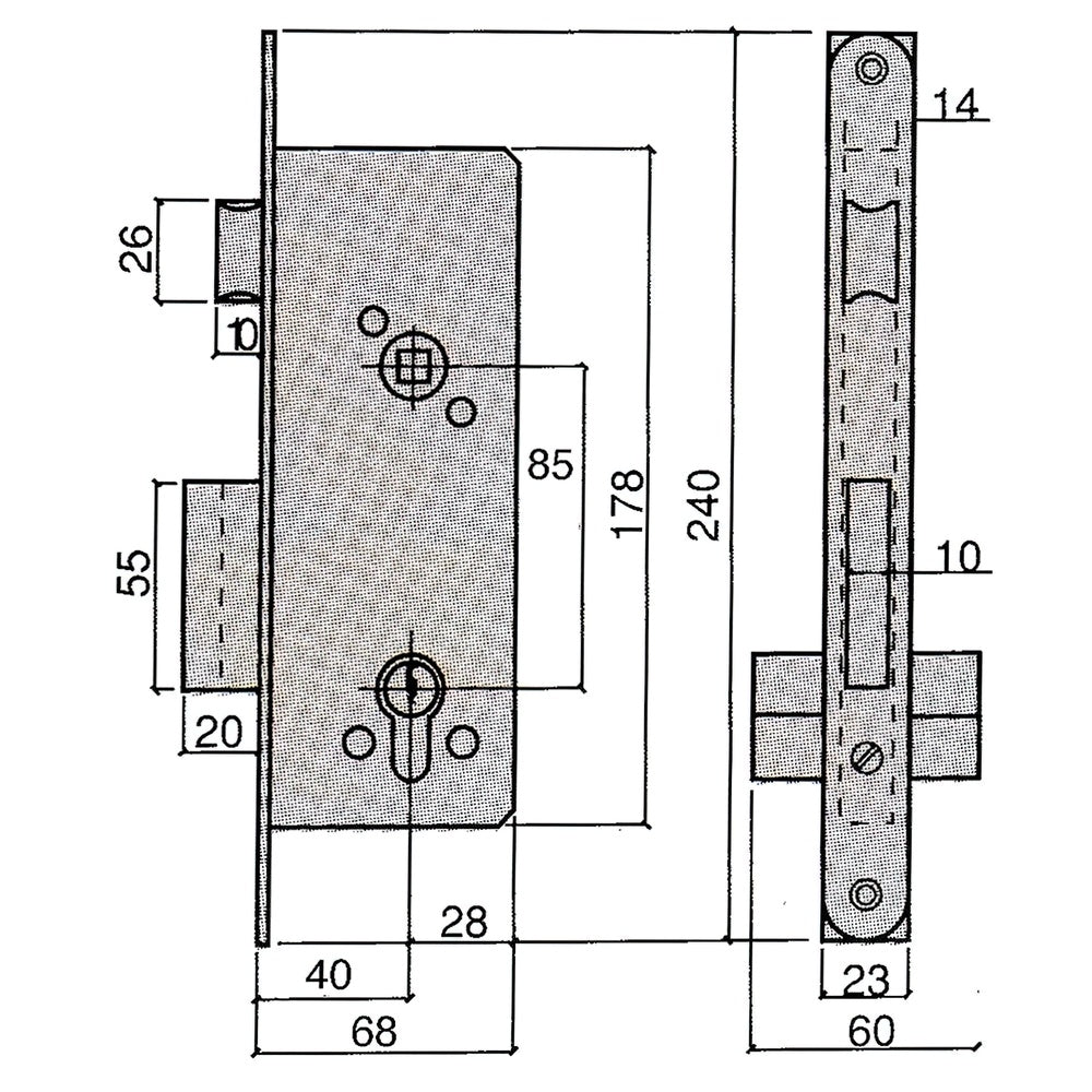 Cerradura ucem 5255-hl/50