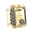Fechadura dourada para canhotos, face s 90