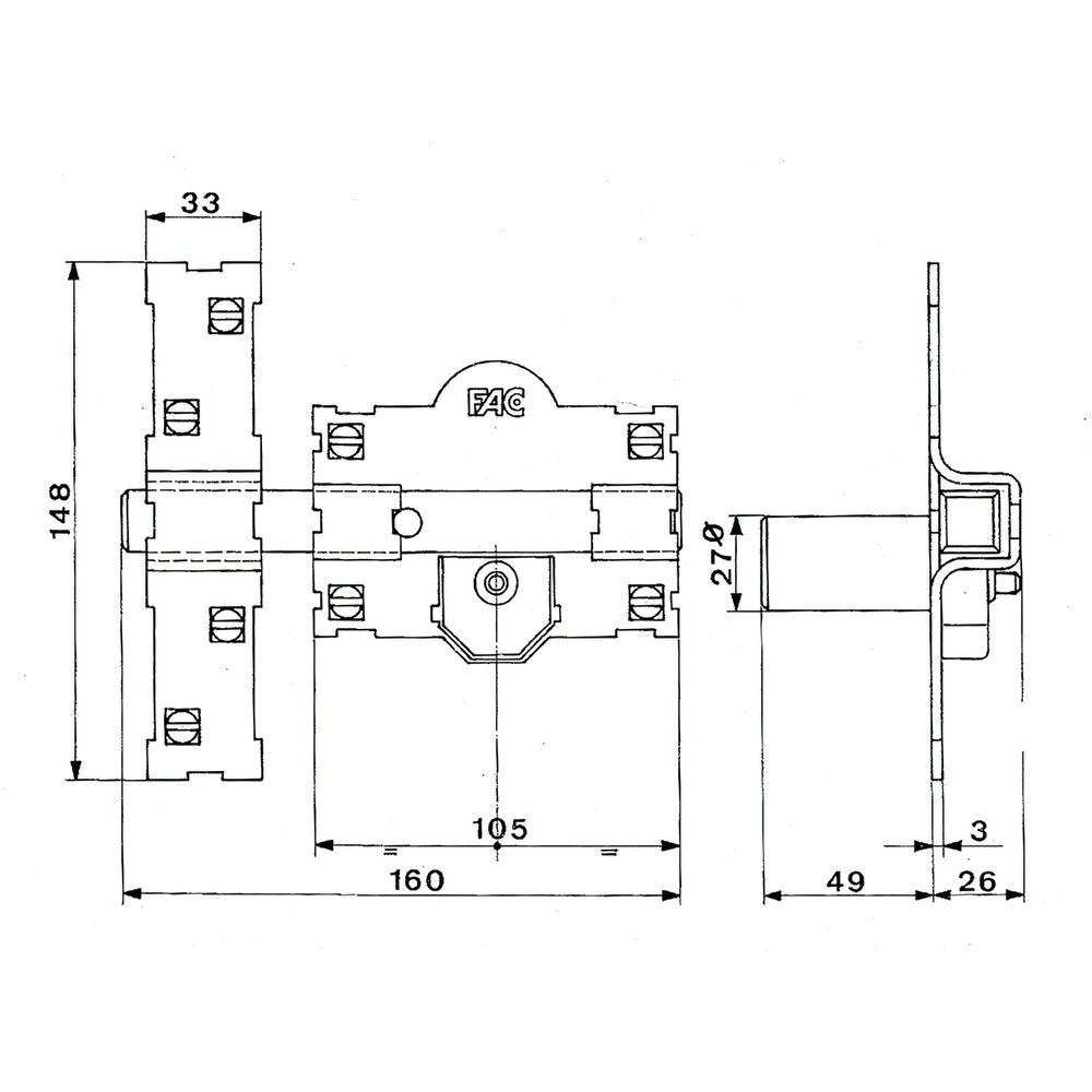 Cerrojo fac 101-r/105-p      bombillo 70