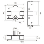 Cerrojo fac 301-r/ 80-n      bombillo 70