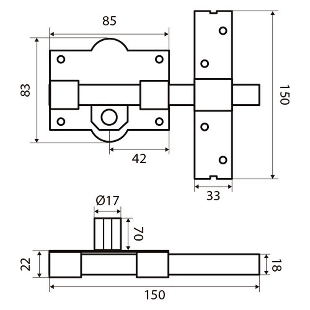 Cerrojo fac 301-r/ 80-n      bombillo 70