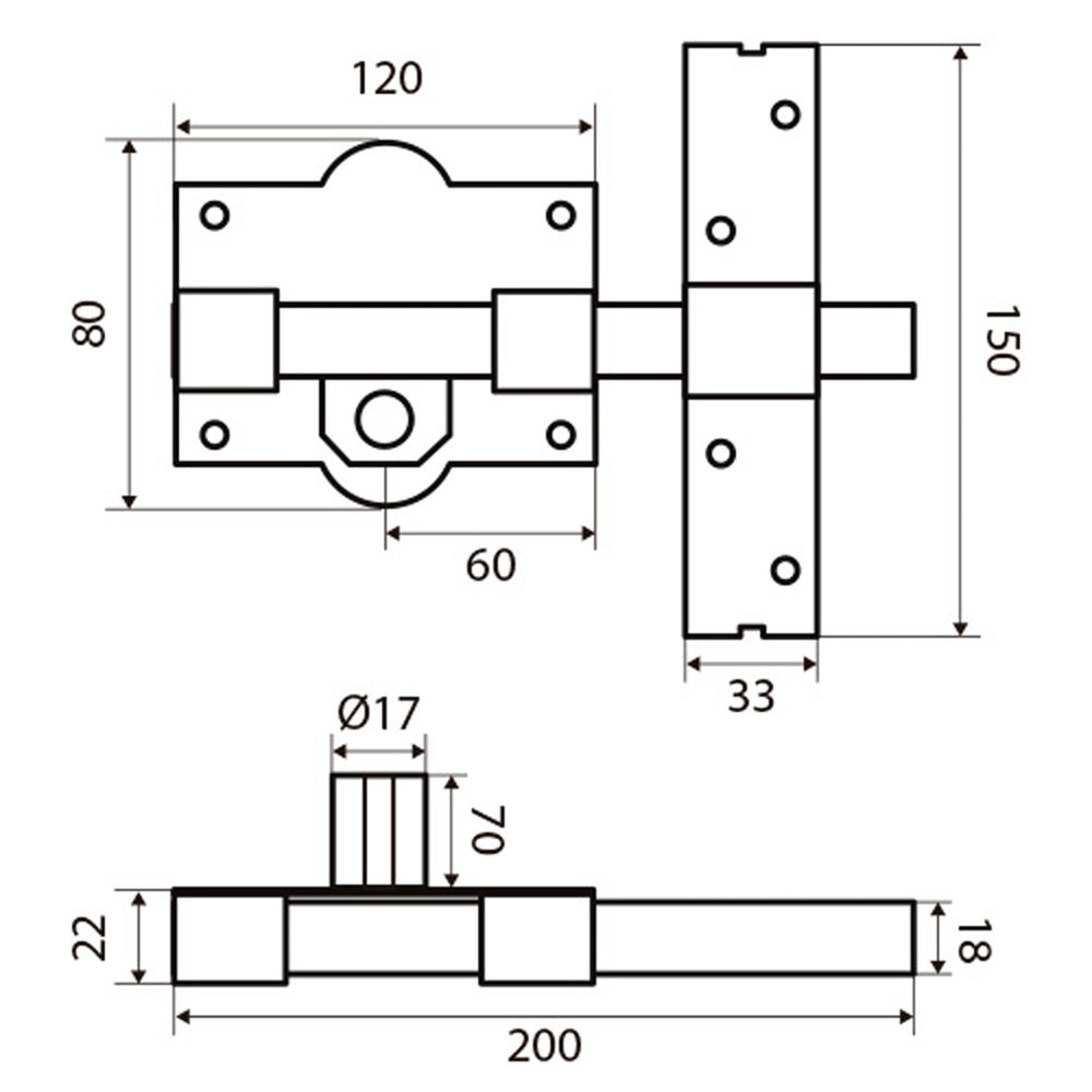 Fac lock 301-L/120-P cylinder 70.