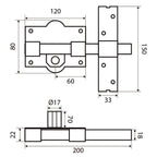 Fac lock 301-L/120-P cylinder 70.