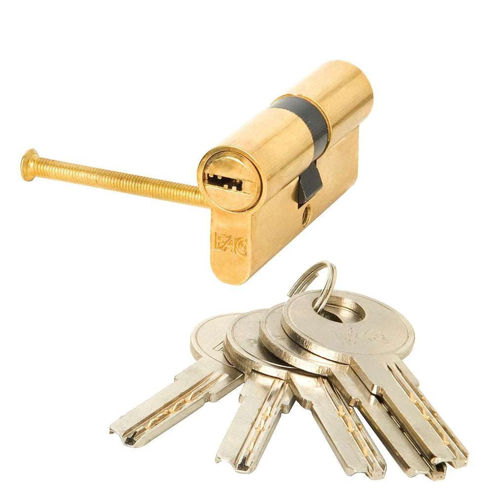 Cilindro fac segurança 71-p 35x35 latonado 15,0 mm