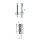 Fechadura Lynx 5530-20, placa frontal em aço inoxidável