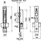 Cerradura lince 5551 aluminio   14 mm